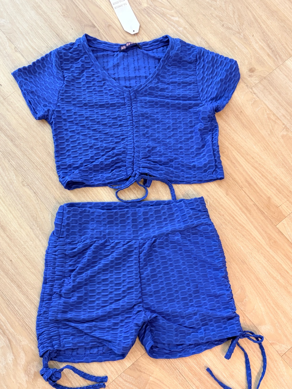 Cobalt Blue Textured Two-Piece Set
